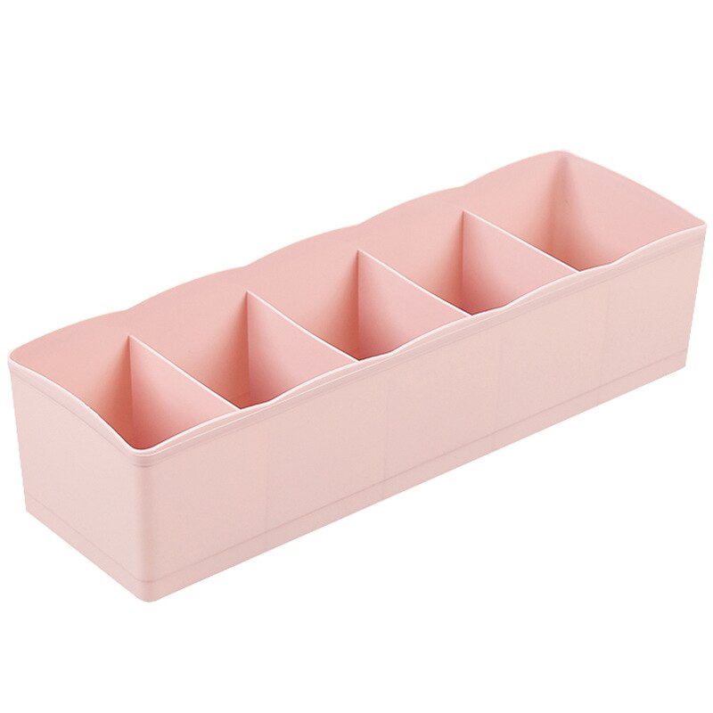 Fowecelt 5 Grids Lade Organizer Ondergoed Kleding Organizer Box Closet Organizer Stropdassen Sokken Shorts Bra Desk Organizer: Orange