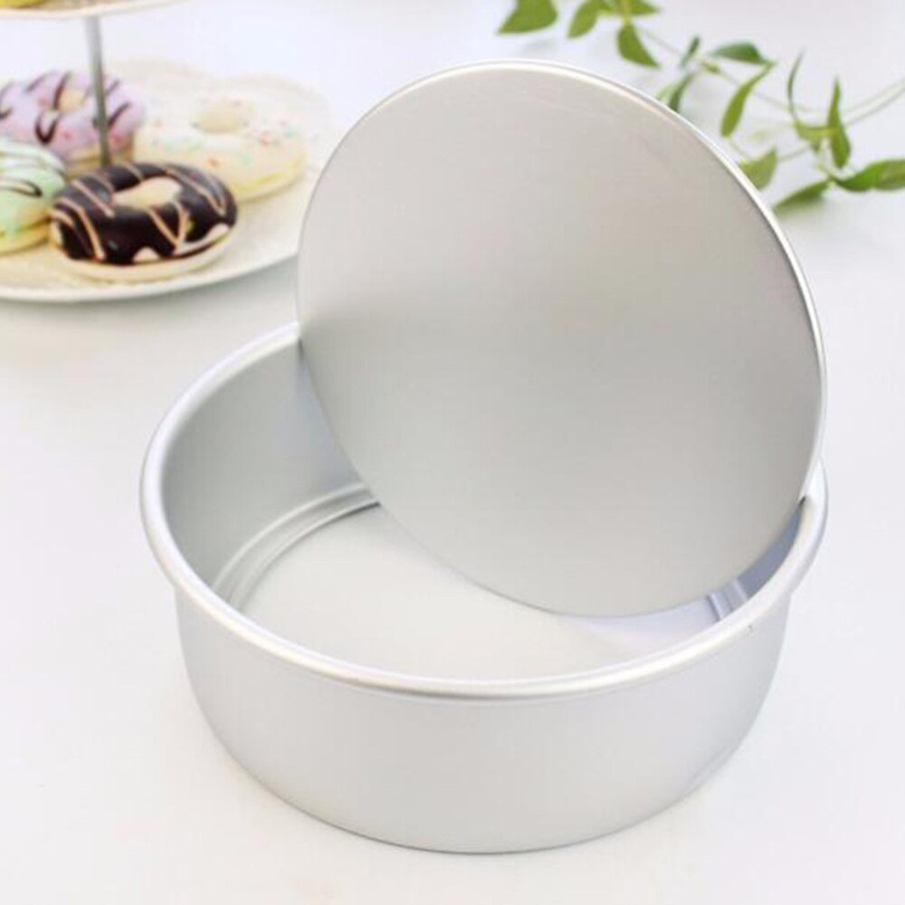 2 stuks bakvorm van legering, bakvorm, cakevorm voor thuis, restaurant, hotel,  (8 inch (  + 6 inch, zilver)