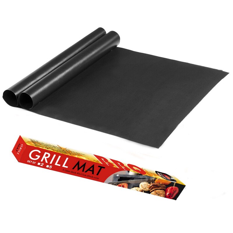 2/5Pcs non-stick BBQ Grill Mat Barbecue Bakken Liners Herbruikbare Teflon Koken Grillen Sheet Pad Magnetron oven Keuken Tool