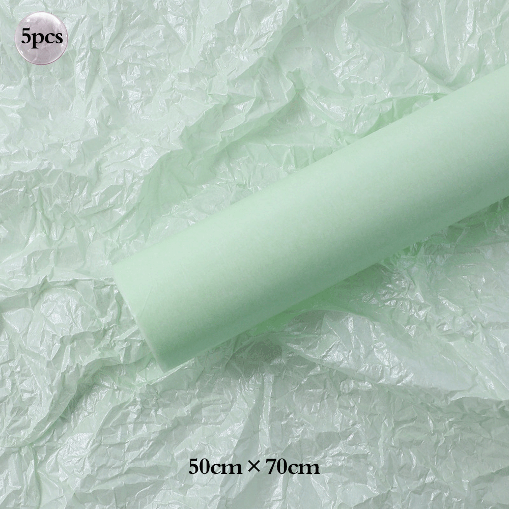 Kleuren Boeket Gouden Rand Dubbelzijdig Bloem Inpakpapier Bedrade Linten voor Bruiloft Moeders Dag Bloemistbenodigdheden