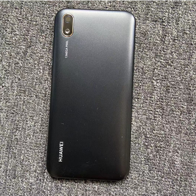 Carcasa LCD de 5,71 pulgadas para Huawei Y5 , marco frontal y medio, soporte + cubierta trasera de batería, AMN-LX9 LX1 LX2 LX3: cover Bright black