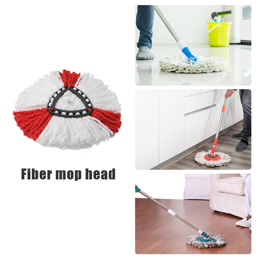 3pcs Replacement for Vileda O-cedar Mop Heads Refill Microfibre Spin Mop 360 Rotating Floor Mop Head
