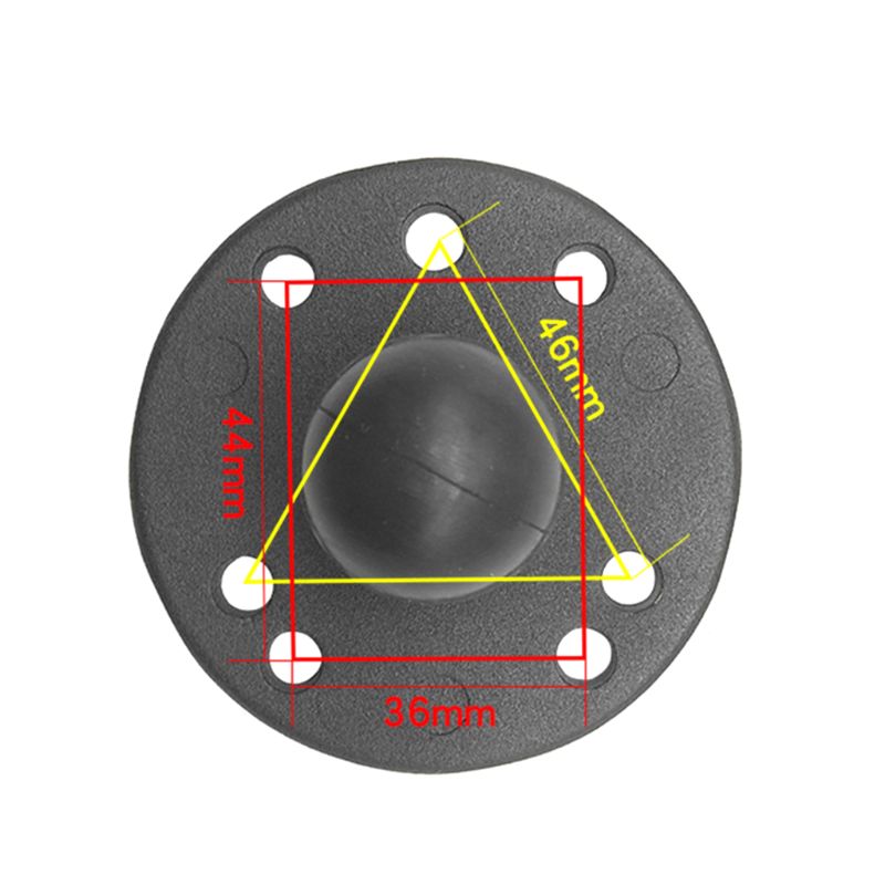 Aluminium Motorfiets Ronde Montage Base Beugel Om Rubber Bal Hoofd Mount Voor Actie Camera Voor Smartphone Gps Accessoires