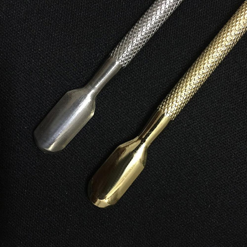 Cuticle Pusher Double Head Remove Dead Skin Nail Cuticle Remover Stainless Steel Nail Polish Remover Tool for Manicure