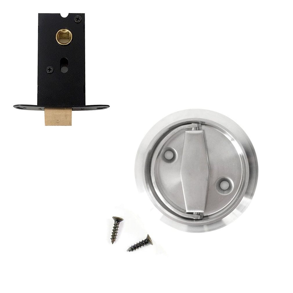 Stainless Steel Invisible Door Lock Single-Sided Lock Hidden Door Handle Double-Sided Single Tongue Dark Lock Ball Lock