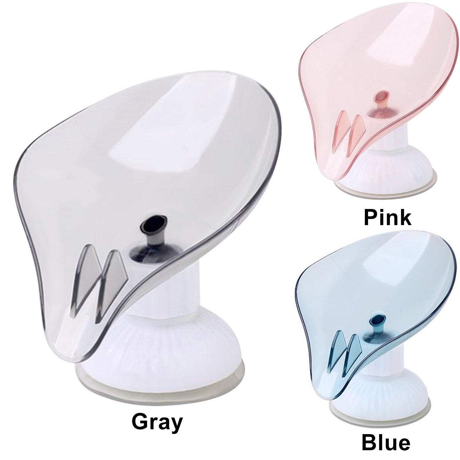 Suction Cup Soap Dish Holder Self-Draining Soap Saver Box Not Punched for Shower Bathroom Kitchen