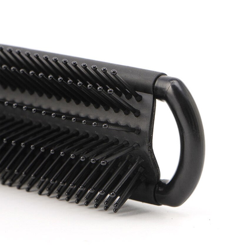 Cepillo plegable para el pelo portátil de viaje con espejo, peine de bolsillo de peluquería, tamaño de bolsillo, monedero, peines de pelo de viaje
