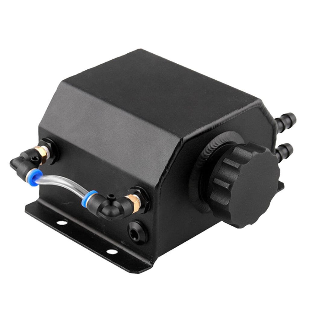 1L Alloy Aluminium Water Overflow Expansion Coolant Tank Bottle with Drain Plug