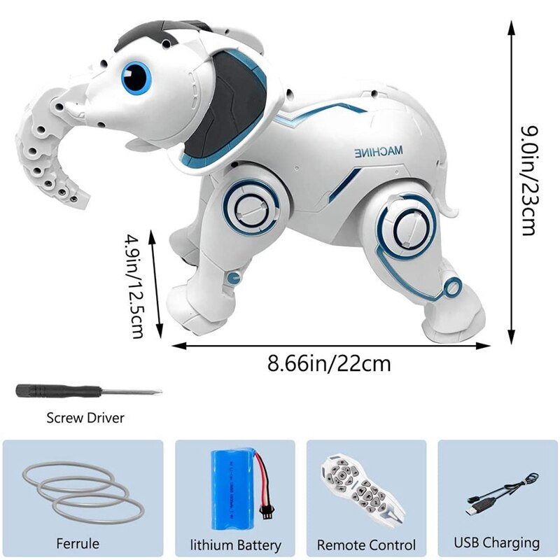 Robot éléphant télécommandé, jouets RC, programmation Interactive, danse intelligente, jouet pour enfants