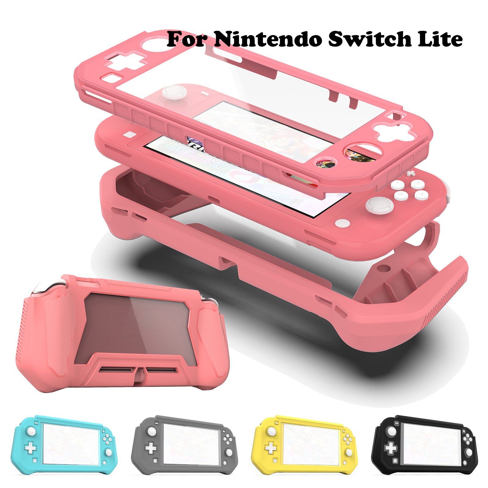 Voor Nintendo-Schakelaar Lite Pc + Tpu Case Soft Shockproof Protector Hand Grip Cover Prachtige Snelle Levering