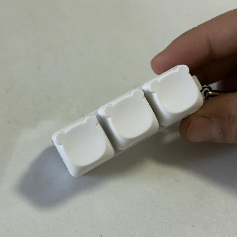 {kein Licht}9 Tasten Tastatur Tastenkappen zappeln Spielzeug Party betonen Linderung Diy Tastenkappen Spielzeug Tastaturkappe Fingerknopf zappeln Finger Keycap: Beige