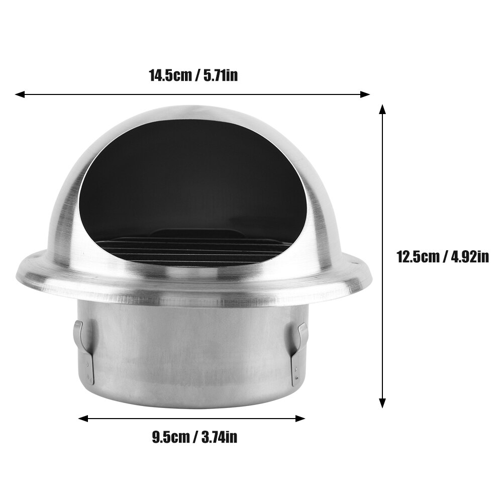 Stainless Steel Adjustable Wall Ceiling Home Air Vent Round Ventilation Duct Cover