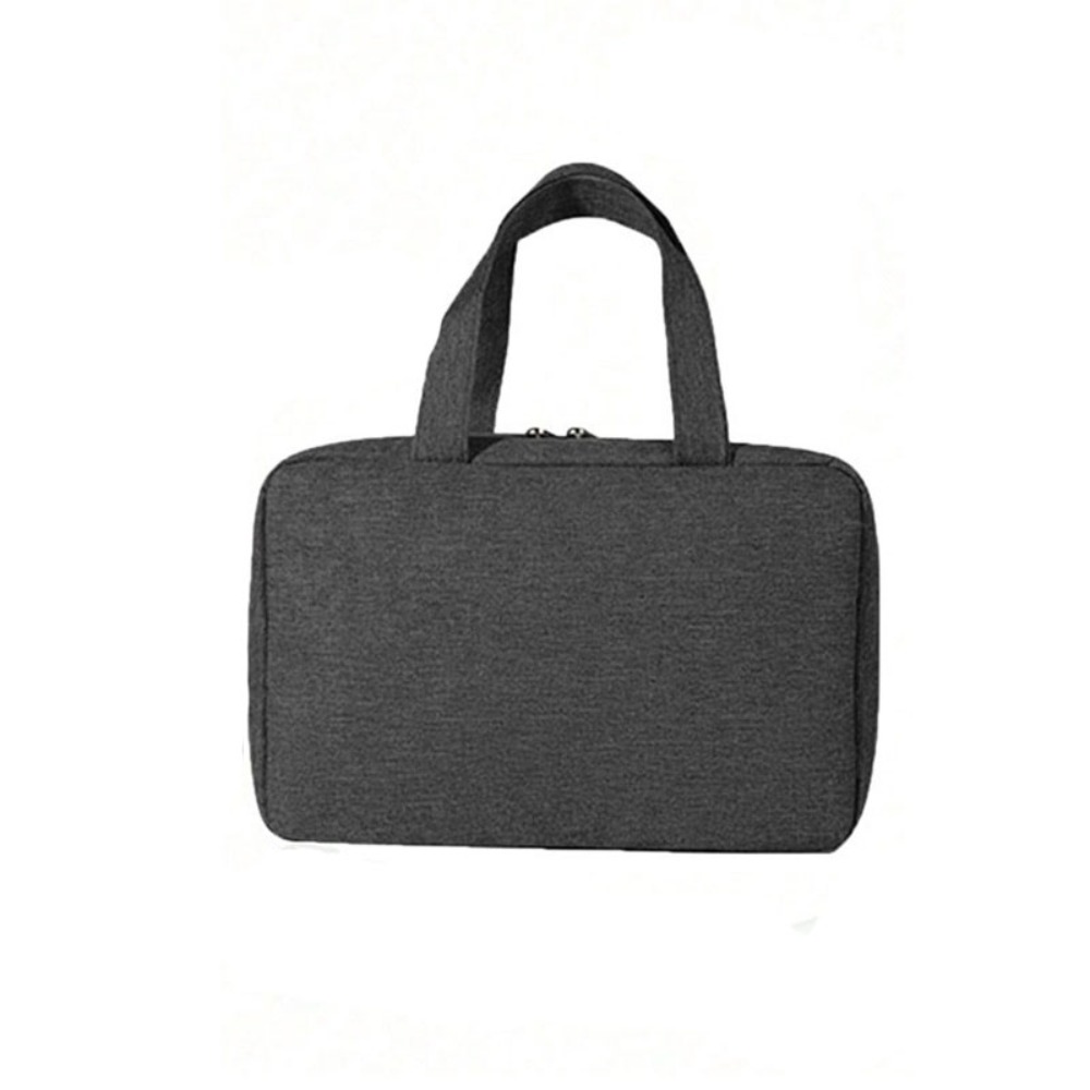 Sacs à cosmétiques suspendus de couleur unie, sac de rangement de toilette étanche de grande capacité, pochette de lavage séparée humide et sèche pour hommes: Beige