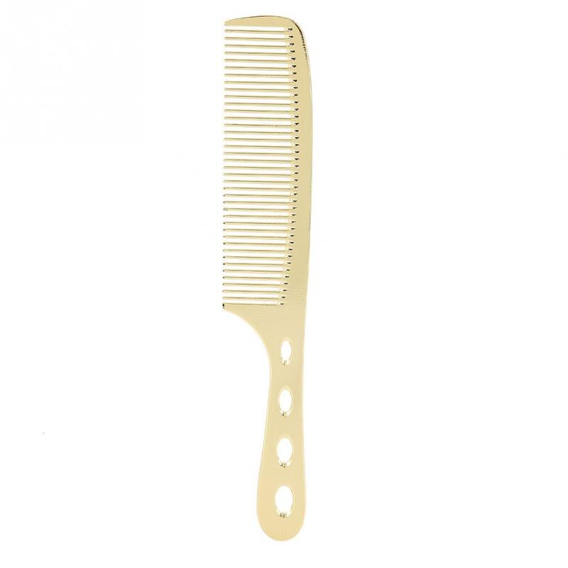 Hair Comb Space Aluminum Stainless Steel Anti- static Comb Beauty Tools For Salon Hairdressing Brush With Handle