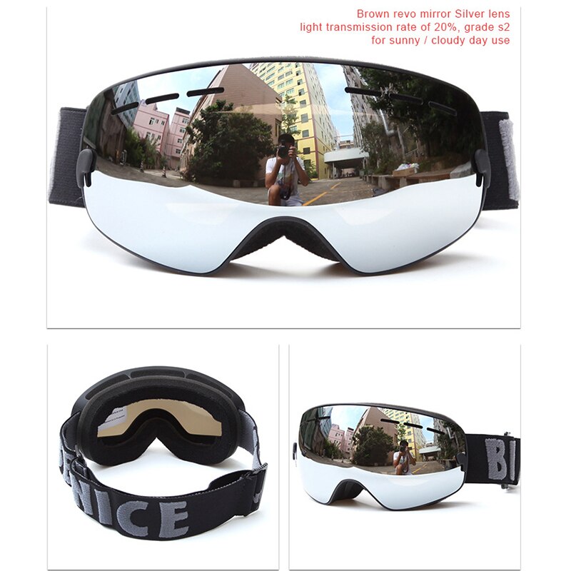 Gafas de esquí para niños y niñas, lentes de Snowboard, protección UV400, gafas de nieve, máscara de esquí antiniebla: color07