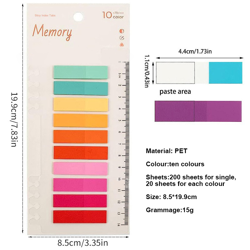 200-2000 feuilles Index Transparent bloc-notes créatifs bureau école papeterie autocollants auto-adhésifs postés bloc-notes collants: Violet
