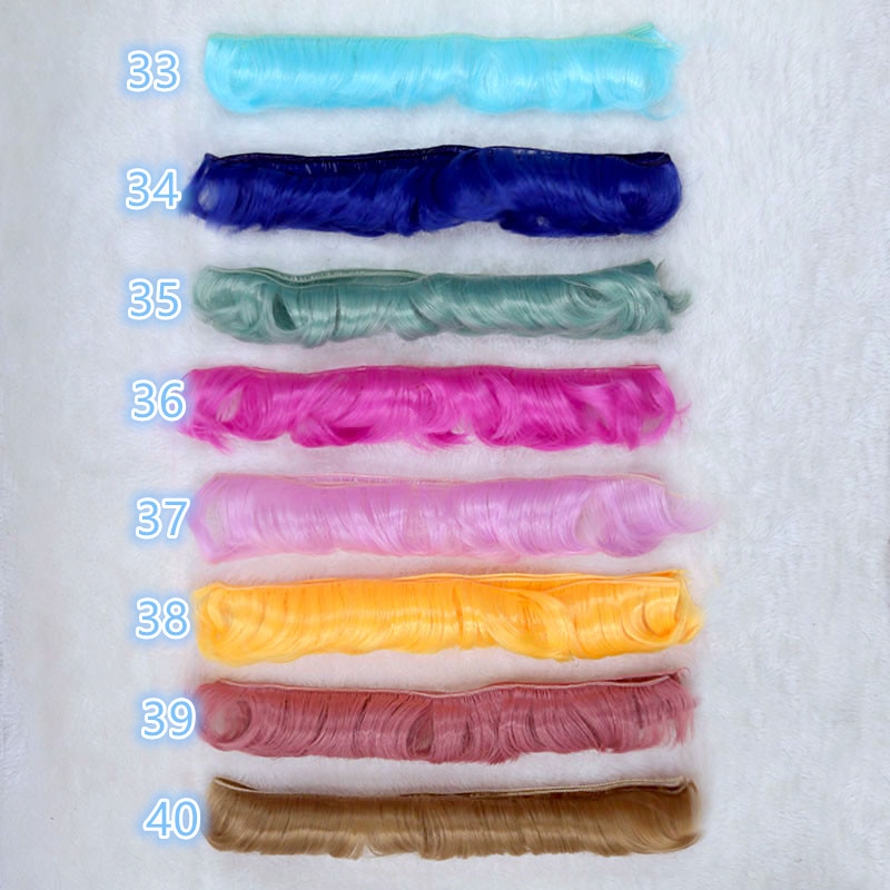 1 pcs Hair bang 5cm*100cm Imitation mohair fiber wigs for 1/3 1/4 1/6 BJD SD chole Ye Luoli doll Wigs curl Hair air bangs wigs