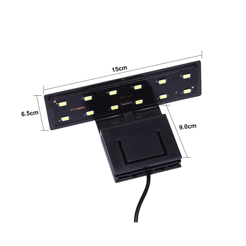 Flexibele cliplamp voor aquarium met hoge helderheid, 5w bovenliggende led-aquariumwatercliplampen voor verlichting van eu-plugaquariums