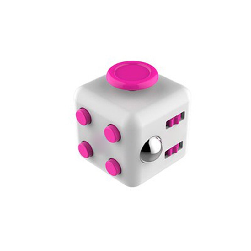 Office Stress Relief Hands Autism ADHD Anxiety Relief Focus Kids 6 Sides Magic Anti Stress Cube Spinner Toys Boredom Finger Toys: White powder