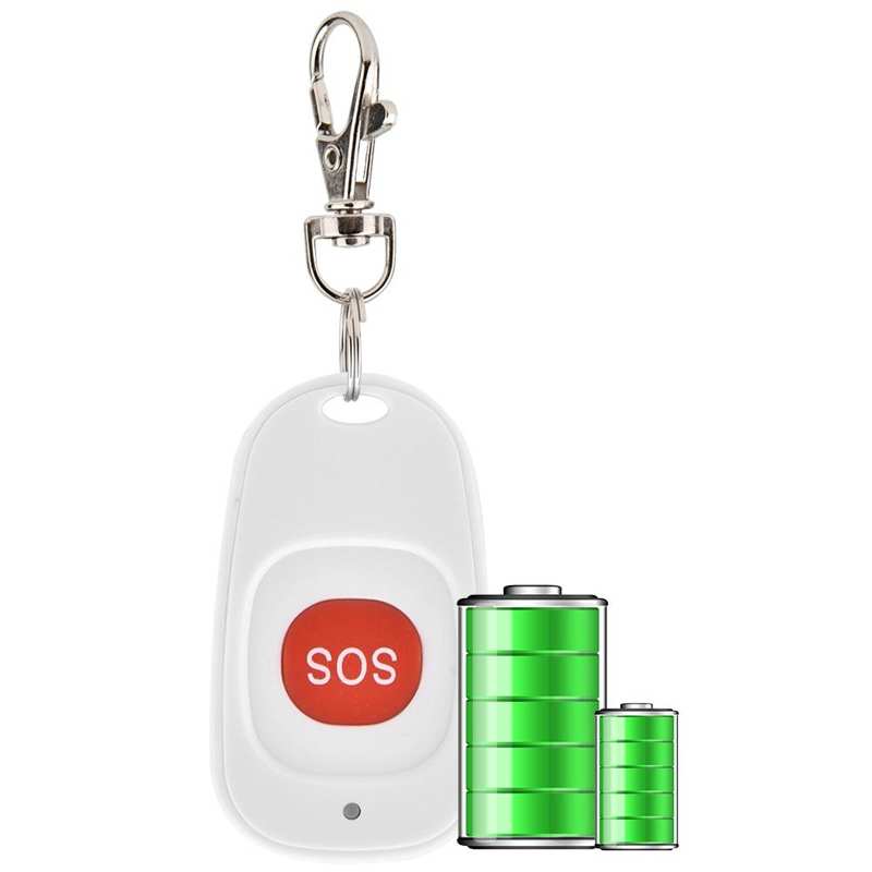 White Wireless Button SOS Alarm For Home/Office Security Older Emergency Panic