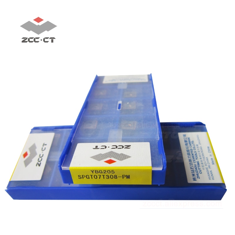 Fraise de forage, insert de forage, 10 pièces, ZCC, spgt07t308-pm YBG205 zccct, U, SPGT 07T308 PM, tour spgt07t308-pm