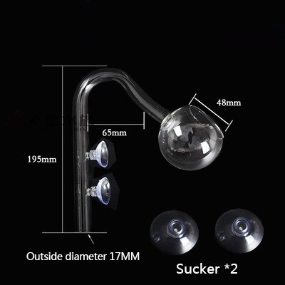 Aquarium ADA style 13/17mm Glass Lily Pipe Inflow Outflow Fish Tank canister filter Water plant inlet outlet hose tube set: 4fenyuankouchushui