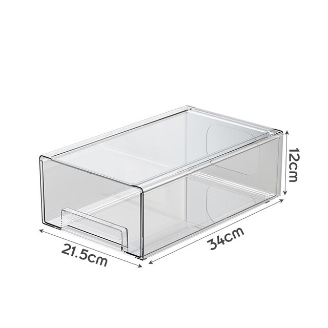 Containers to Organize the Refrigerator Storage Unit for Kitchen Transparent Plastic Drawer Flip Cover Boxes Kitchen Accessories: style 7 Drawer Big