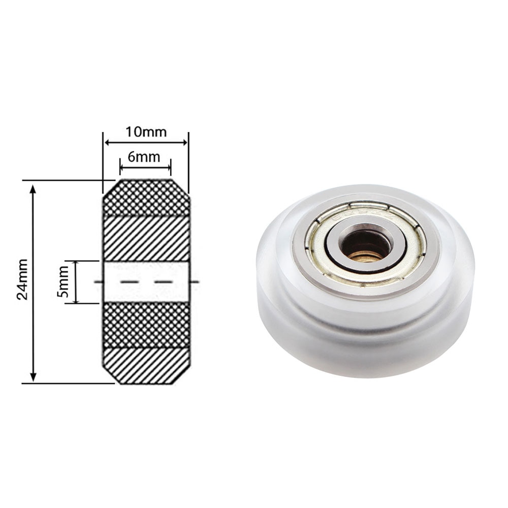 SIMAX3D Openbuilds CNC Clear Polycarbonate Wheel Pulley with 625zz Bearing V-Slot Wheel for CR-10, CR-10S, S4, S5 Ender 3 3 Pro