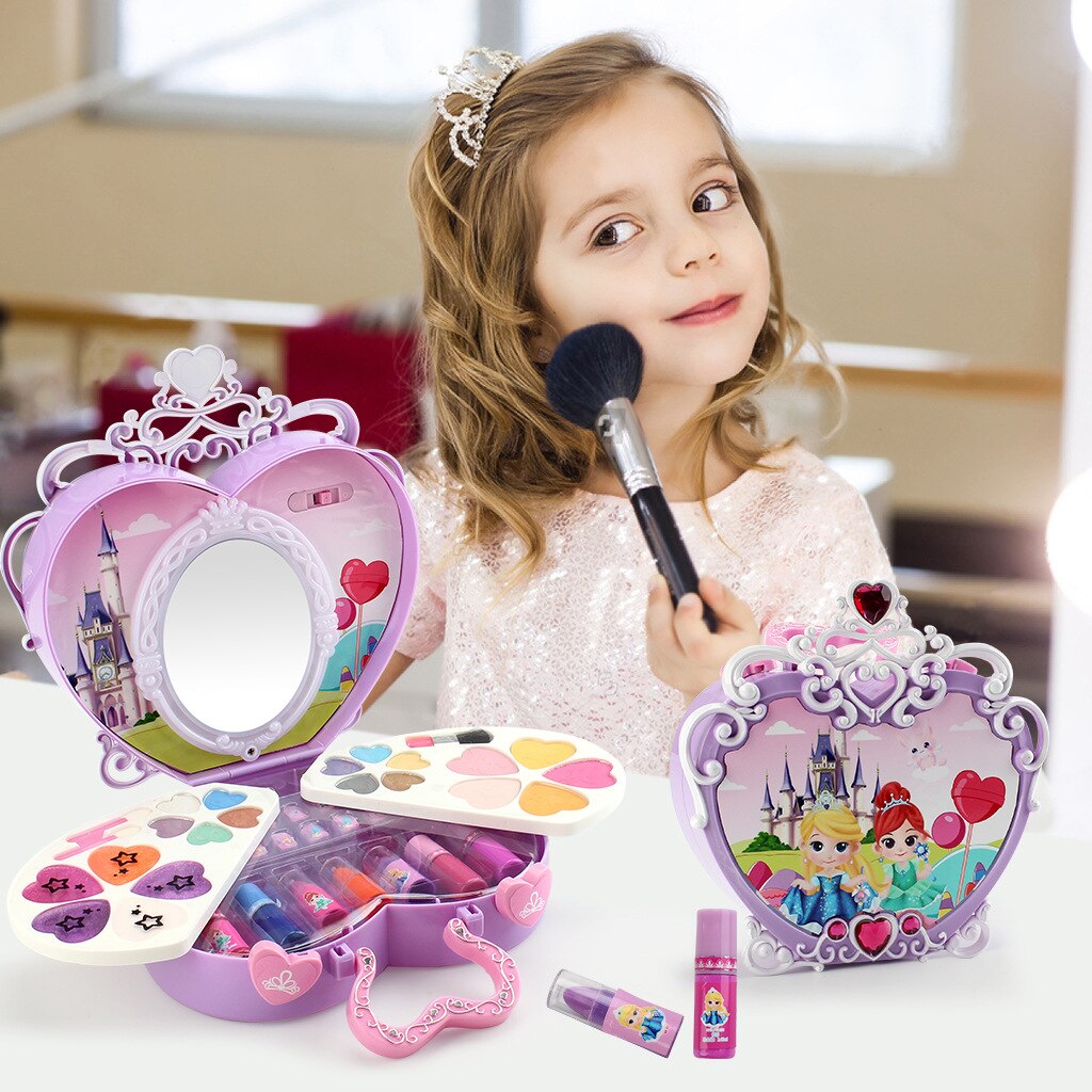 Juguete de maquillaje de simulación para niños, conjunto de cosméticos de esmalte de uñas y pintalabios, juguete educativo para niñas, de cumpleaños