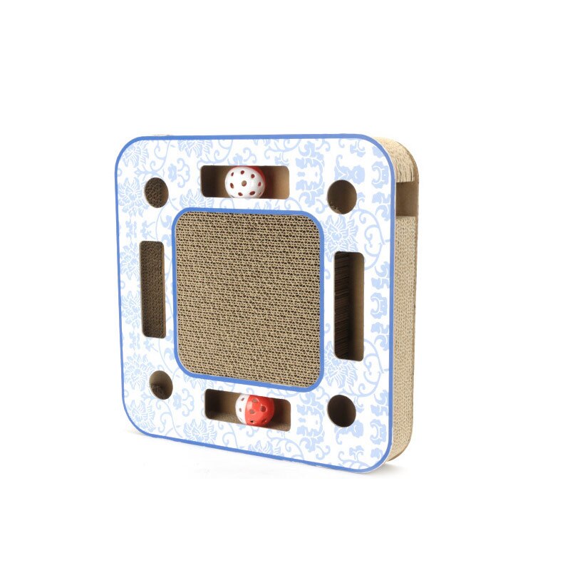 Corrugated Cat Scratch Board Pad Cat Toy House Big Cat Climbing Furniture Scratch Post Cat Jumping Toy with Ladder for Kittens: B