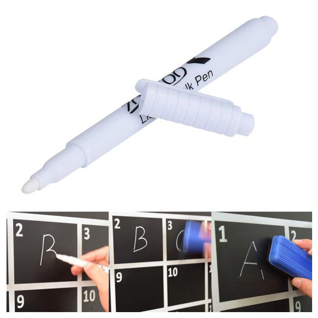 2PC Flüssigkeit Kreide Stift Marker Für Glas Fenster Tafel Tafel weiß