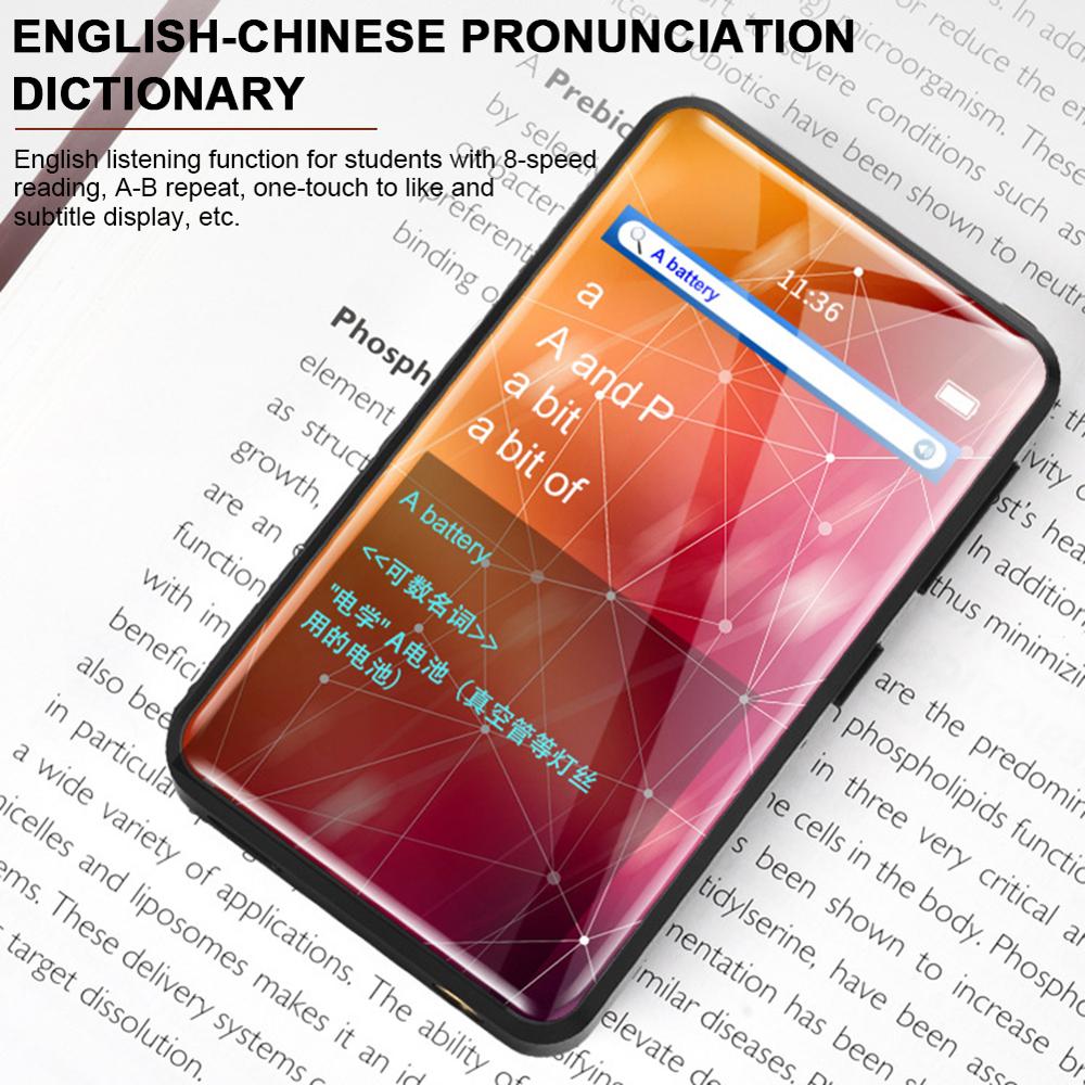 Multi-Function MP3 Player With Bluetooth HiFi Music Player Speaker 2.4" Screen Touch Screen Portable Audio/Video Player