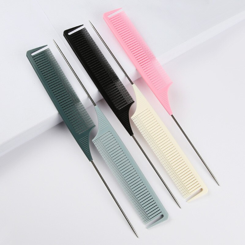 5 Farben Optional Plastik Haar Farbstoff Kamm Heimat Salon Weberei hervorheben Folierung Haar Kamm Bürste lockig Haar Bürste