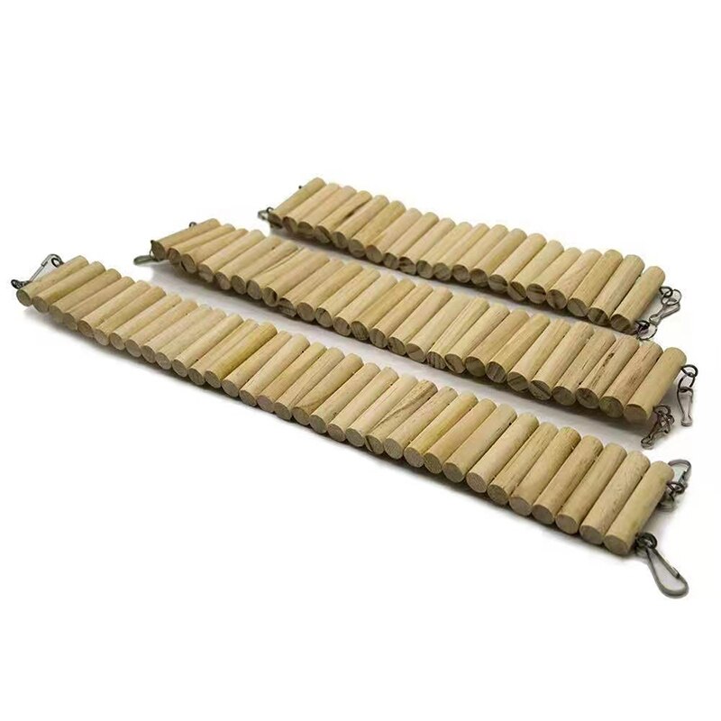 Hamster Bridge Wooden Hiding Bridge Small Animal Climbing Toys Suspension Bridge Ladder For Guinea Pig Gerbils Mice Rats