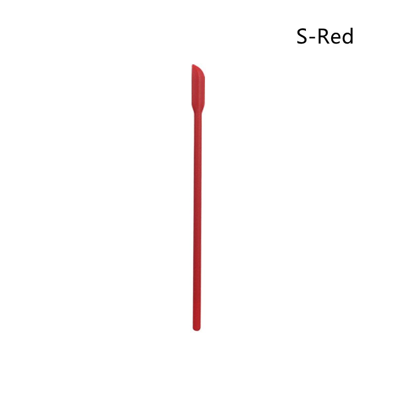 Mini spatule à pointe grattoir pour bouteille de maquillage, pour gâteau au beurre, Surface lisse, outil de cuisson, cuillère à mélanger le miel, 1 pièce: S-Red