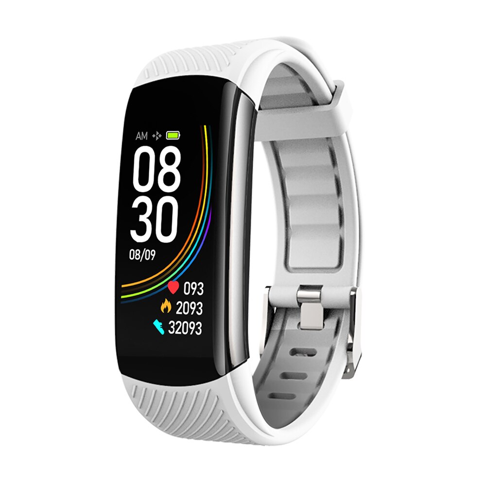 Neuestes smartes armband mit körpertemperaturmessung, blutdruck- und blutsauerstoffüberwachung  ip67 schrittzähler: Weiß