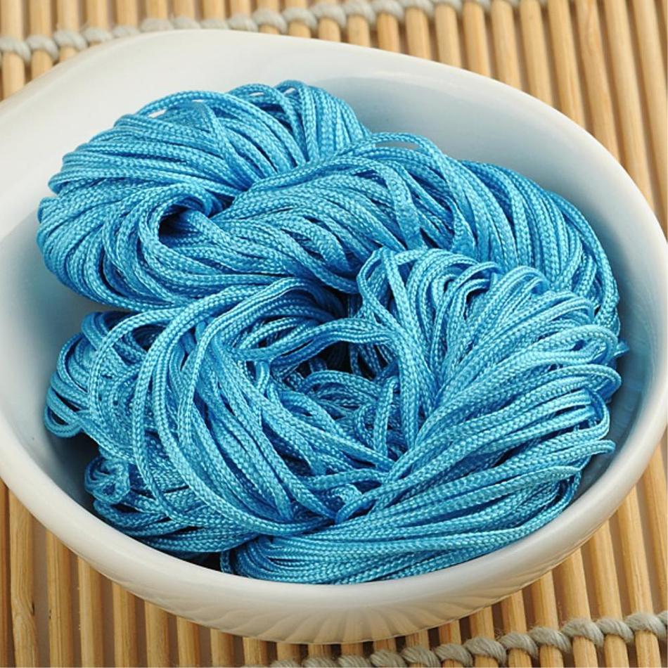 20M Shamballa Beads Bracelet Thread 1mm Polyester Cord Chinese Knot Macrame Rattail Cord For DIY Jewelry Findings: 8