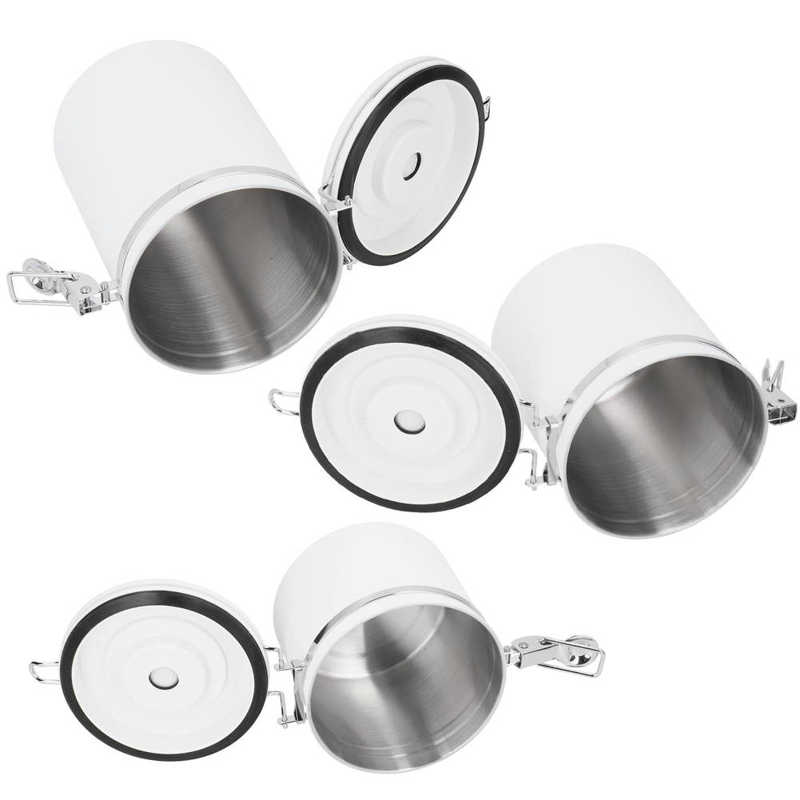Coffee Canister Stainless Steel Sealed Canister Coffee Flour Sugar Container Storage Jar with Release Valve