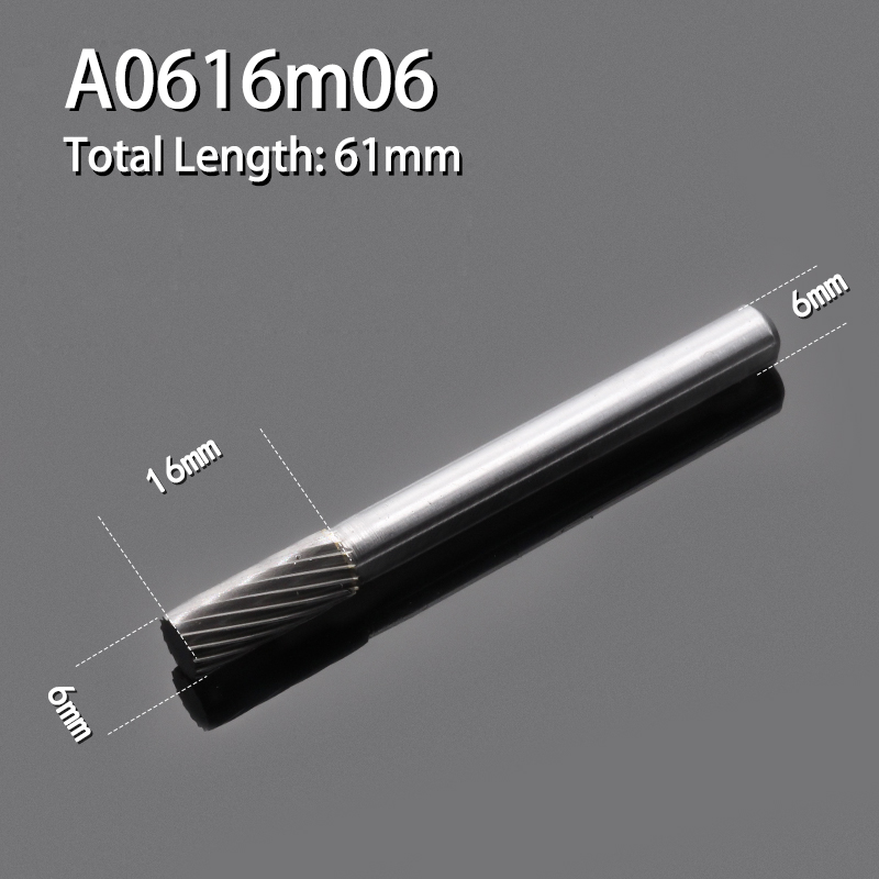 Cylindrical Rotary File 1pcs Single Slot Carbide Alloy Milling Cutter Column Type Wood Carving Electric Rotary Grinding Head: Brown