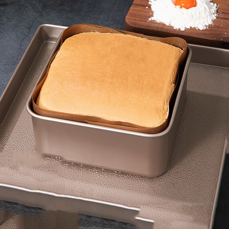 3 Size Square Cake Baking Dishes Bread Tin Tray Non-Stick Cheese Mousse Loaf Pans Brownie Cake Decorating Tools