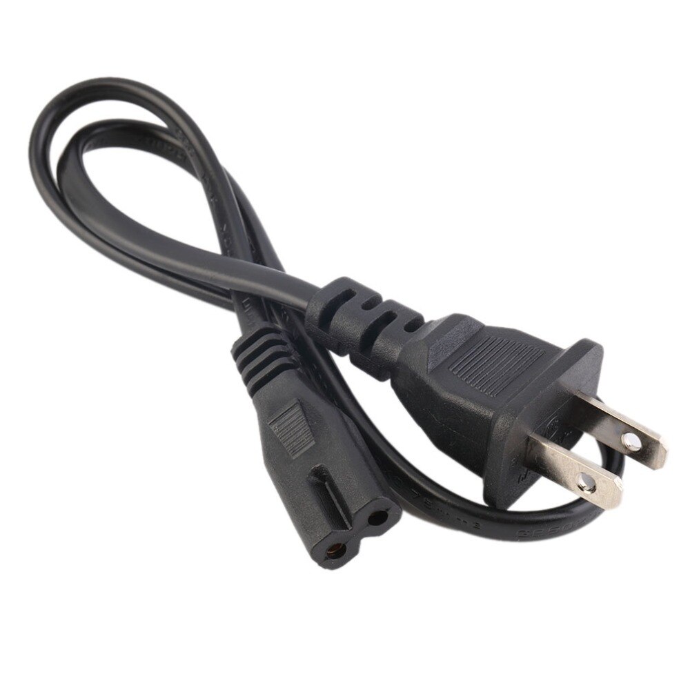 Netsnoeren AC Power Supply Adapter Cord Kabel Connectors 2 pin 2-prong 50cm US Plug