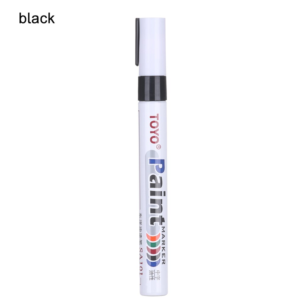 1PC Car Tyre Tire Permanent Paint Marker Pens Oily Markers Scratch Repair Multifunction Applicator Tool Touch Up Pen: Black