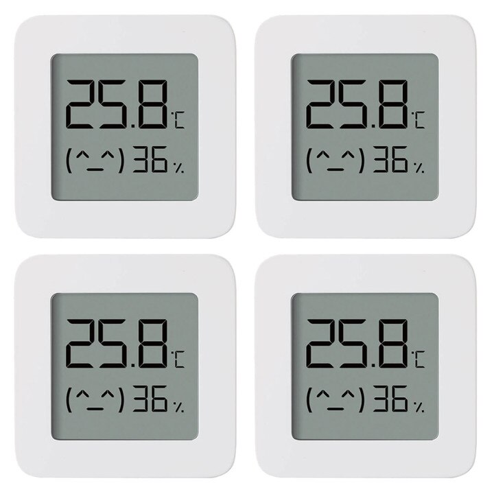 XiaoMi Mijia LCD Bluetooth Thermometer Hygrometer 2 High Precision Sensor App Control Wireless intelligent Thermo-Hygrometer: 4 Pcs