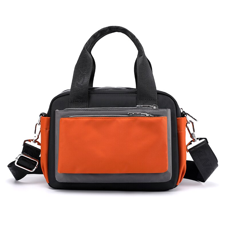 sommer Neue frauen Schulter Taschen Nylon Weibliche Bote Tasche für Mädchen Reise Crossbody-tasche Beiläufige Handtaschen: Orange