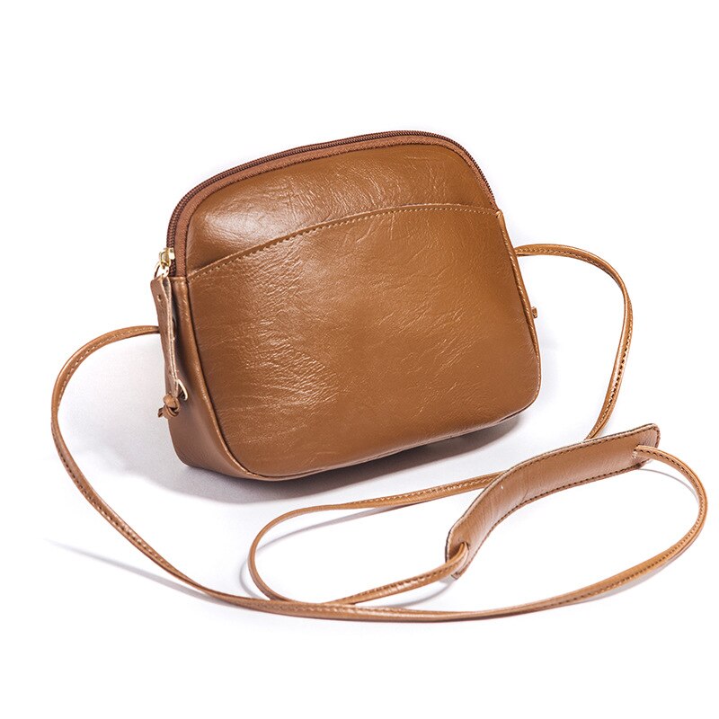 Tassen dames zomer dames schoudertas koreaanse versie van de wilde mini shell tas pu vrouwelijke diagonale tas: Donkerbruin