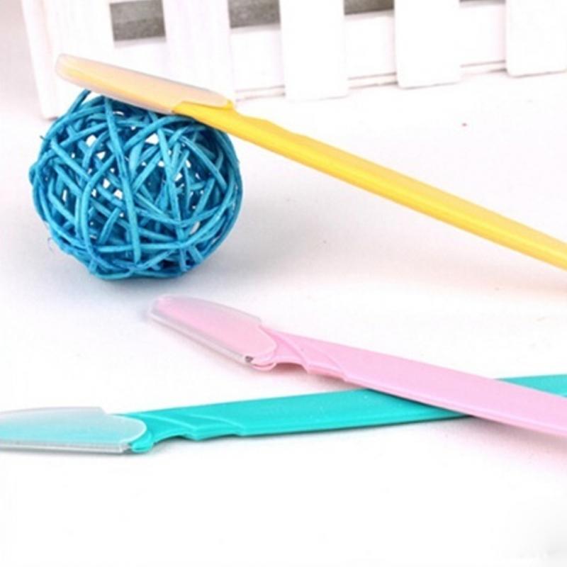 Kvinnor ansikte rakkniv ögonbrynstrimmers knivar rakapparat för smink kosmetika kit rostfritt stål skärverktyg 6 st/set