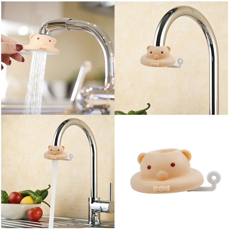 Cartoon Faucet Shower Filter Water Saving Splash Splash Head Kitchen Tap Nozzle Water Saving 360 Degree Dotating Bathroom
