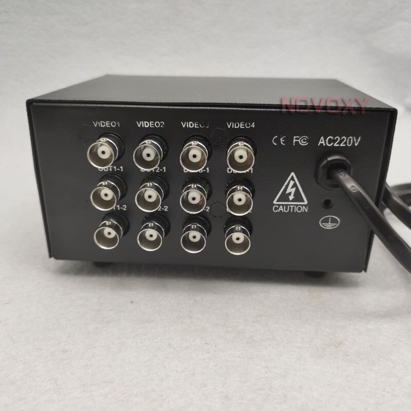 4 In 8 Out AHD TVI CVI HD Composite BNC Video Distributor For CCTV Security Camera DVR System