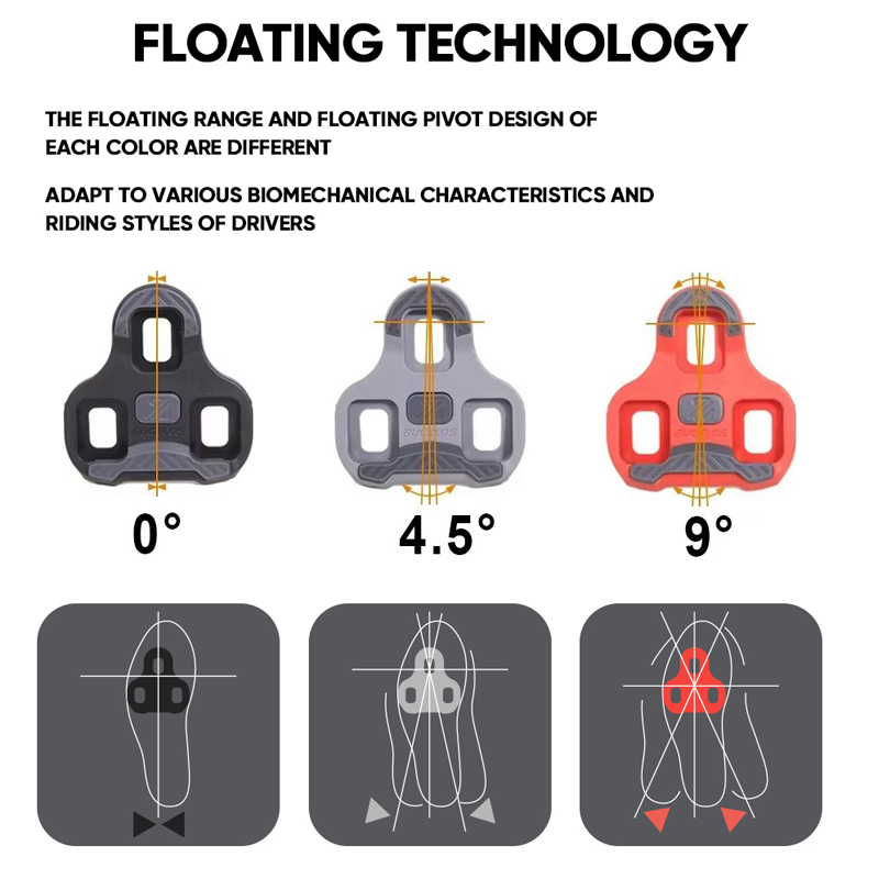 Tacos de bicicleta BUCKLOS para LOOK KEO, tacos de Pedal autoblocantes para bicicleta de carretera, tacos antideslizantes para zapatos de ciclismo, accesorios para bicicleta KEO