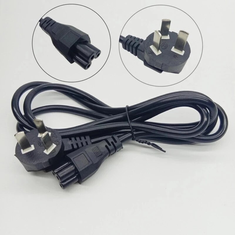 10pcs CN AU Plug AC Power Cable Chinese China Australia Zealand C5 Cloverleaf Extension Lead Cord 1.4m For Laptop Charger